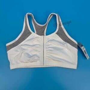 Fruit of the Loom Vintage Y2K Cotton Front Closure Sports Bra Womens Size 40 NWT